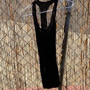 Short small black tank top dress